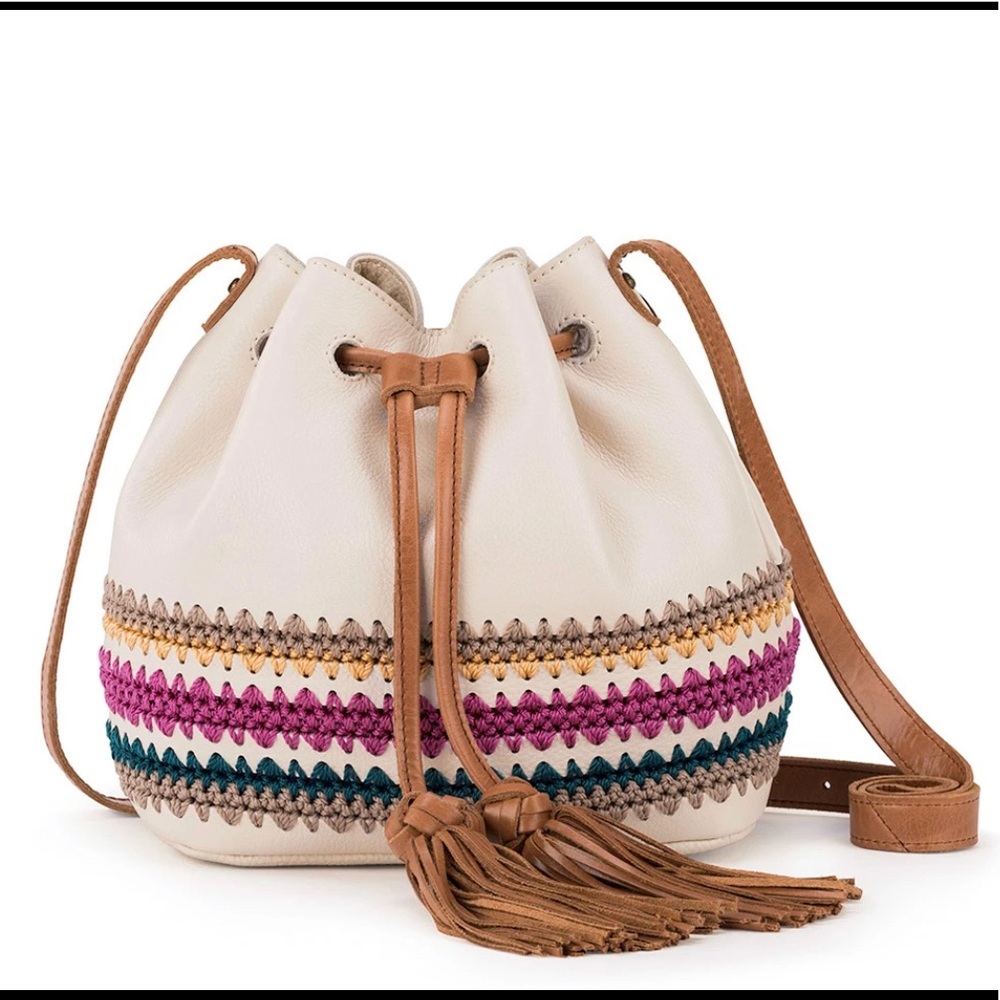 The Sak hand- crocheted boho bucket purse